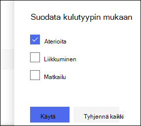 SharePoint Online -luettelon suodatinruutu