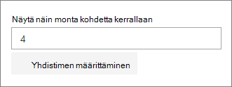Yhdistimen ominaisuusruutu