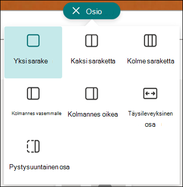 Osan asettelu