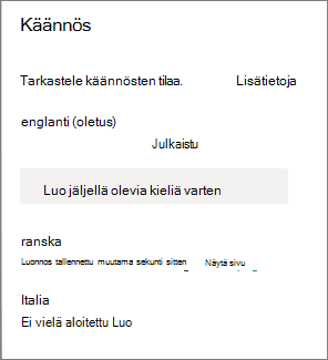 Käännöksen tila