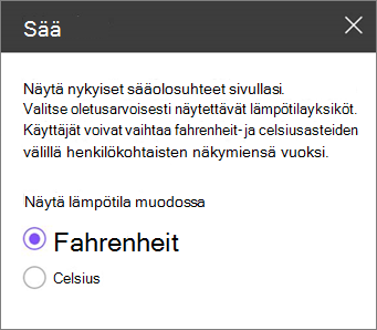 Sää-työkaluruutu