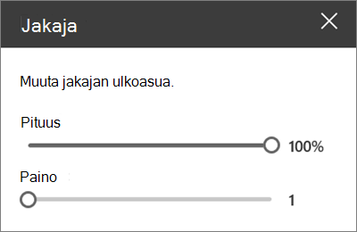 SharePoint Onlinen Jako-verkko-osan tietoruutu sivuston muokkaamisen aikana
