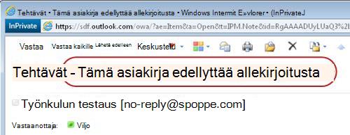 Tekstin paikallistaminen tehtäväilmoituksesta