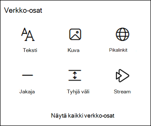Työkaluryhmän verkko-osat