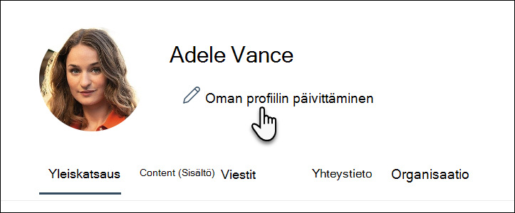 Päivitä profiili