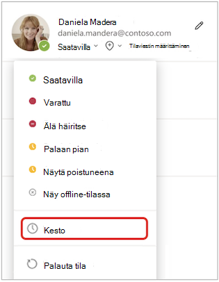 Kesto tilavalikossa