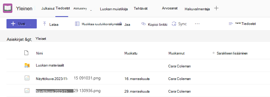 Tiedostot