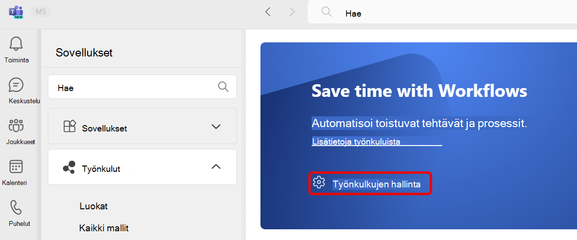 Työnkulkujen hallinta