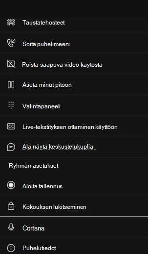 Mobiilikokousten hallinta laajennettuna