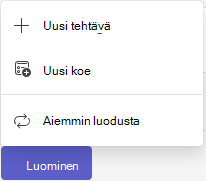 uusi tehtävä