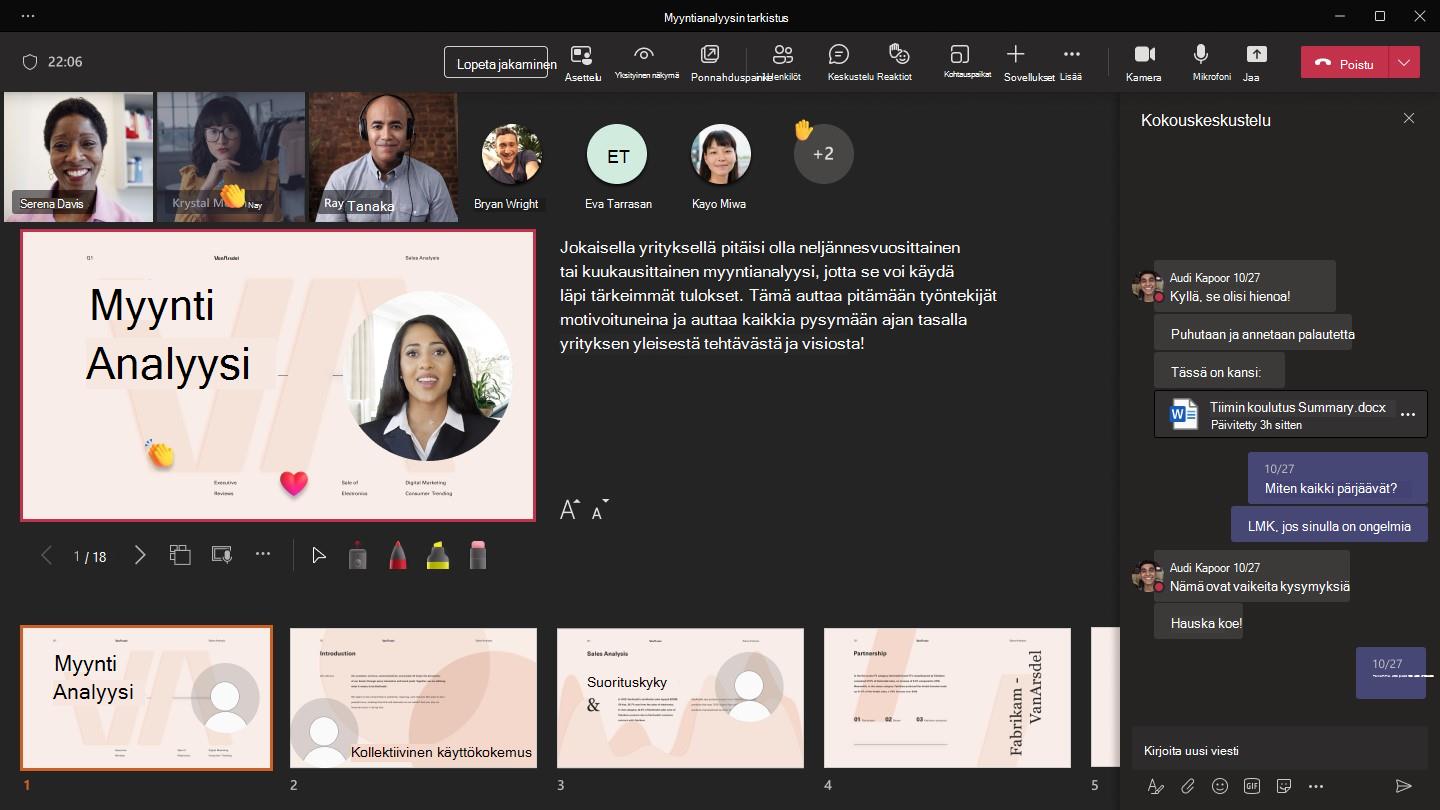PowerPoint-esitys Teamsissa