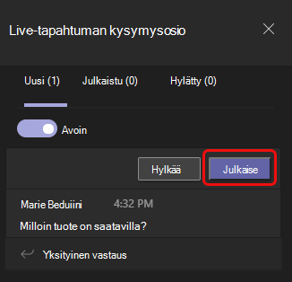 Uusi-välilehti on ensimmäinen välilehti