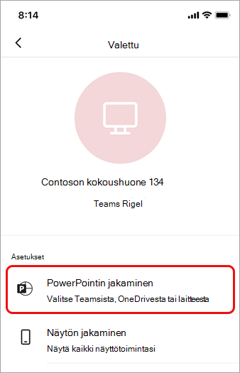 Valitse PowerPointin jakaminen