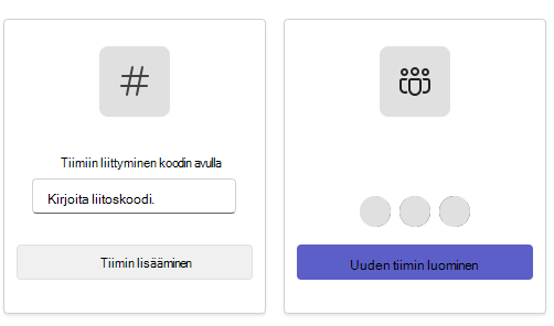 tiimin näyttö