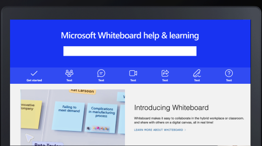 Etsi vastauksia usein kysyttyihin kysymyksiin Whiteboardin ohjesivulta.