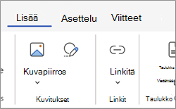 Valintanauhan linkkialue