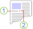 Kuvateksti, jossa on otsikko ja numero