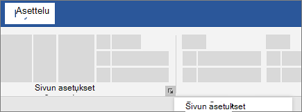 Sivun asetukset