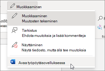 Avaa työpöytäsovelluksessa