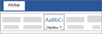 Otsikon lisääminen