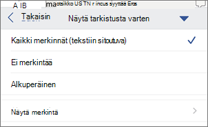 Näytä tarkistusta varten