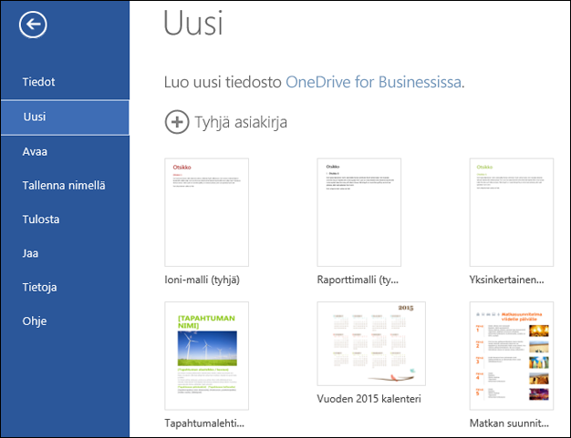 Napsauta Lisää-painiketta Office.com-sivustossa
