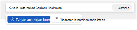 Luo tyhjä asiakirja -painike Wordin verkkoversiossa.