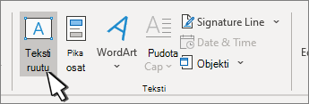 Lisää tekstiruutu -painike