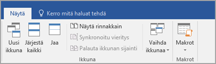 Valitse Näytä vierekkäin
