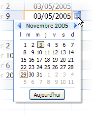 Contrôle Calendrier