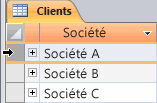 Cliquer avec le bouton droit sur un sélecteur d’enregistrement
