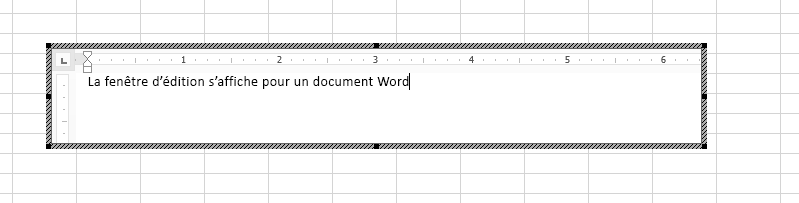 Vous pouvez modifier le document Word incorporé directement dans Excel.