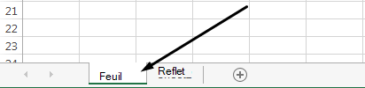 Les onglets de feuille de calcul Excel se trouvent en bas de la fenêtre Excel.