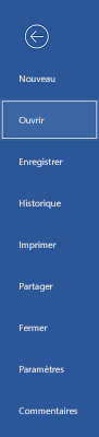 menu Fichier