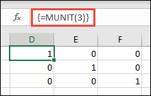 Fonction MUNIT entrée sous la forme d’un tableau CSE