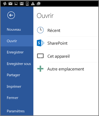 Ouvrir un fichier