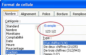 Sample box selected in Format Cells dialog box