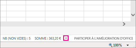 Personnaliser la barre d’état