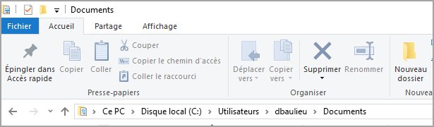 Emplacement du dossier Documents par défaut