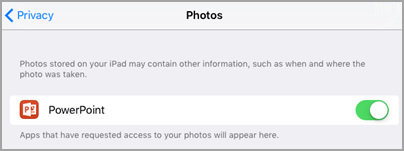 Accès aux photos