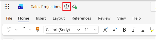 Icône d’étiquette de confidentialité dans Office sur le Web, en utilisant un document Word comme exemple