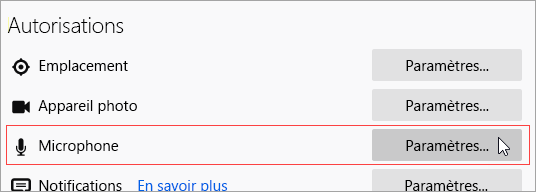 Sélectionnez Paramètres.