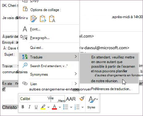 Traduire en composant