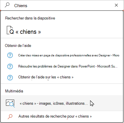 Tapez dans la barre de recherche pour afficher les résultats suggérés