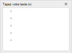 Ajouter du texte au graphique SmartArt dans son éditeur de texte sur le côté gauche