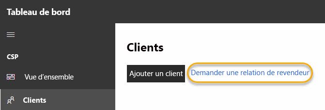 Demander une relation de revendeur