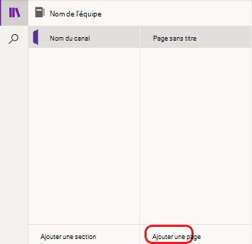 Ajouter une page OneNote