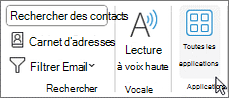 Bouton Toutes les applications dans Outlook pour Windows