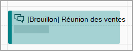 Brouillon de réunion des ventes à partir de Calendar
