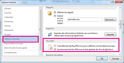 Synchroniser les flux RSS